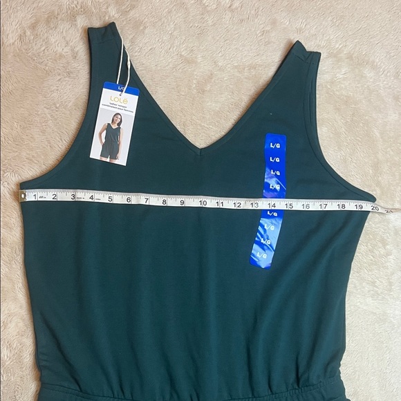 NWT Lole Women's Deep Green Soft Stretch Romper sz L - Picture 5 of 9